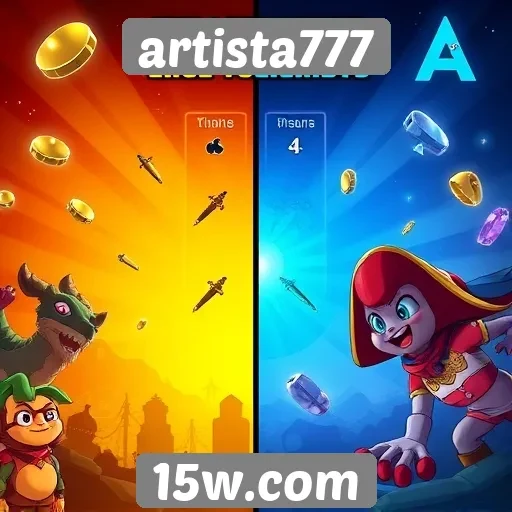 Comparativo entre jogos populares no Artista777