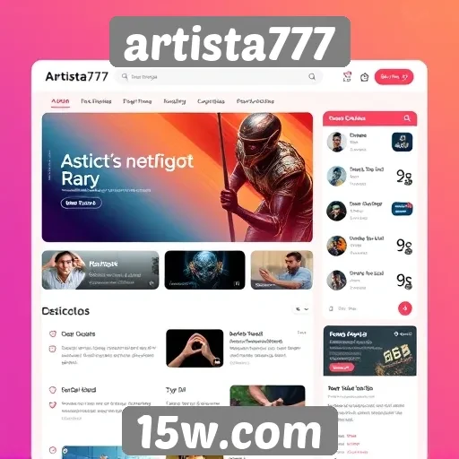Navegação intuitiva é um dos pontos fortes do site artista777